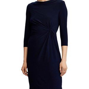 NWT-Lauren Ralph Lauren Twisted-Knot Jersey Dress